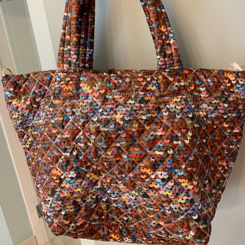 MZ Wallace Metro Tote Deluxe Spangle Sequin print. Brand New, attached tag.